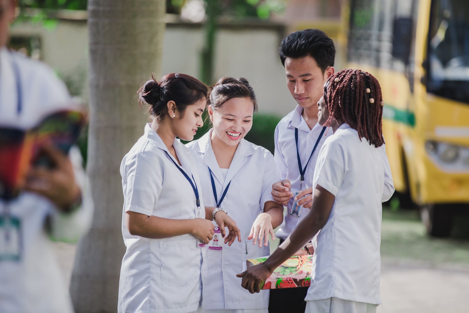 Students with Books